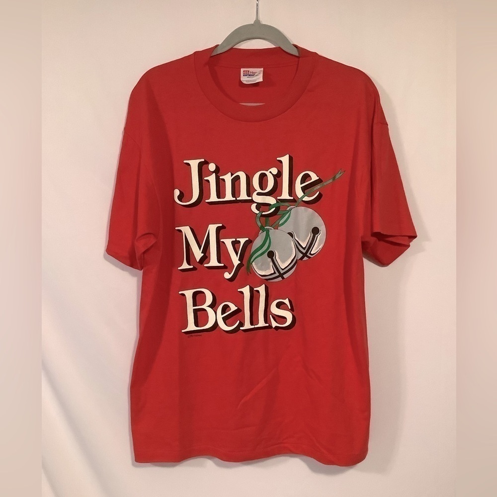 JINGLE My Bells Holiday Christmas T-Shirt (Hanes Heavyweight Tag)